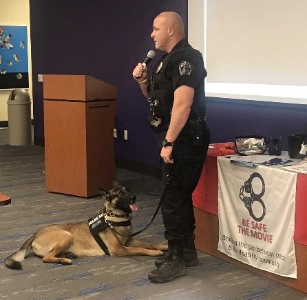 Officer Forrest of Golf Manor PD introduced us to his canine partner, King